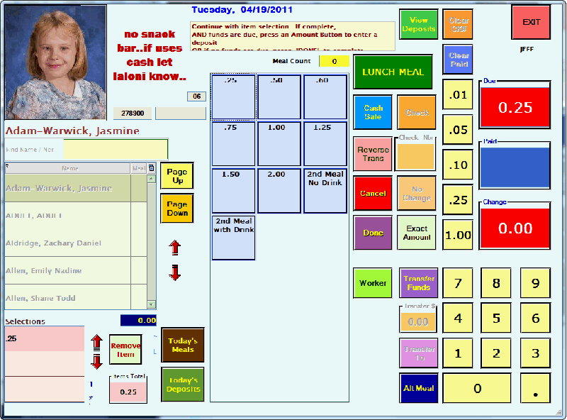 AccMeals POS Ala Carte Menu